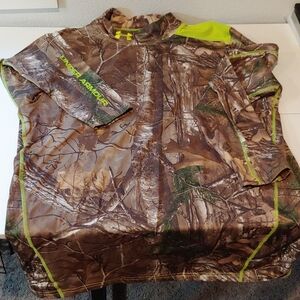 Under Armour Brown Camo Shirt with Neon Accents